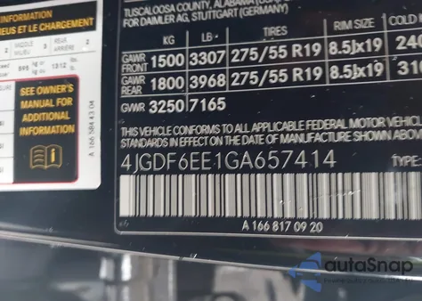 2016 Mercedes-Benz Gl 450 4Matic z USA, uszkodzony, nr VIN 4JGDF6EE1GA657414